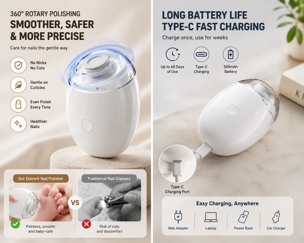 SafeCut 2-in-1 Automatic Electric Nail Clipper