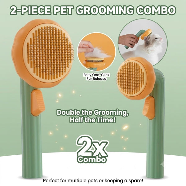 Self-Cleaning Pet Grooming Brush