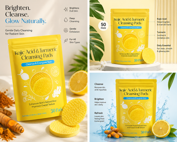 Kojic Acid & Turmeric Cleansing Pads (50 Pads)