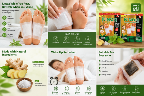 Kinoki Cleansing Detox Foot Pads – 10 Pads | Buy 1 Get 1 Free