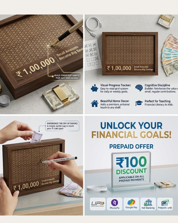 Premium Wooden Money Saving Box