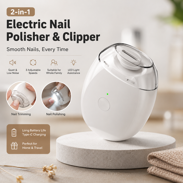 SafeCut 2-in-1 Automatic Electric Nail Clipper